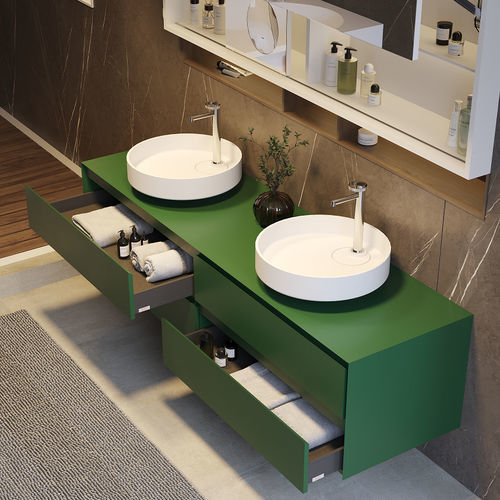 Moderner Badezimmer-Schrank - EVERMOTION - MOMA DESIGN - für Privatgebrauch / für Gewerbegebrauch / lackiertes Holz