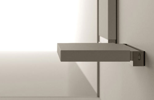 Klappbarer Duschsitz - SEDILE - MOMA DESIGN - wandmontiert / Corian® / für Gewerbegebrauch