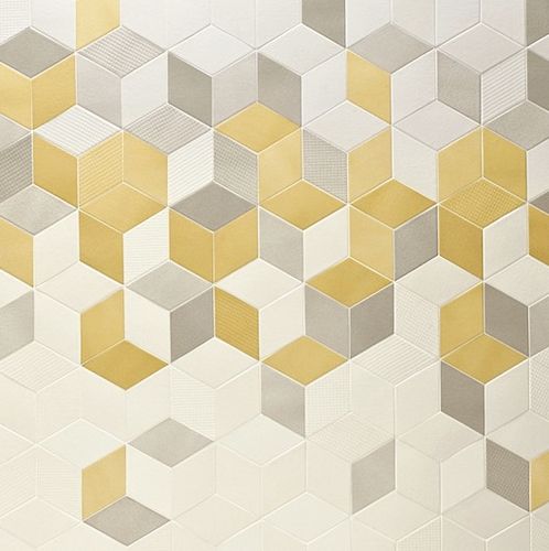 Keramikfliesen - TEX : WHITE-CREAM-YELLOW - MUTINA - für den Innenraum / Wand / Mosaikoptik