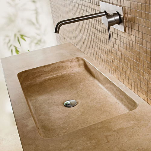 Einbauwaschbecken - TOP CUSTOMIZED - PETRA ANTIQUA - Marmor / rechteckig / modern