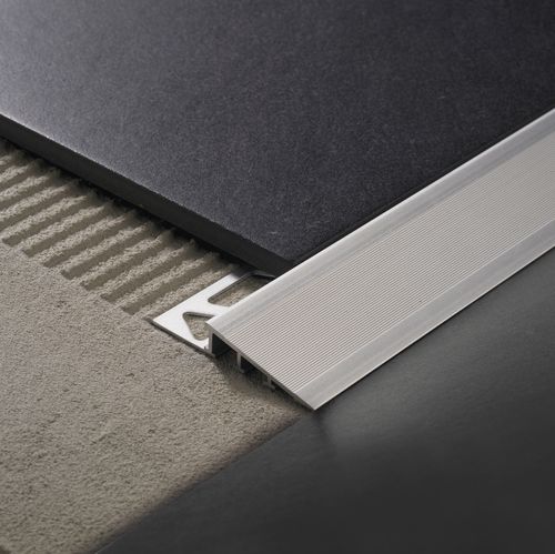 Abschlussprofil / anodisiertes Aluminium - RAMPTEC ZRR - PROFILITEC - für Fliesen / für Bodenbeschichtung / silberfarben