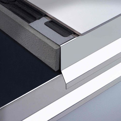 Edelstahl-Abschlussprofil - BORDERTEC BOS - PROFILITEC - Aluminium / für Inneneckprofil / für Fußboden