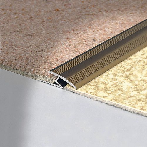 Abschlussprofil / anodisiertes Aluminium - CARPETEC MP - PROFILITEC - für Teppichböden / silberfarben / gold