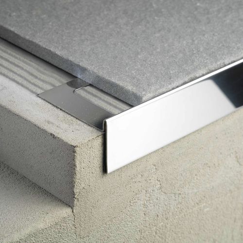 Profil / lackiertes Aluminium - BORDERTEC BSR - PROFILITEC - gebürsteter Edelstahl / Ortgang / für Terrasse