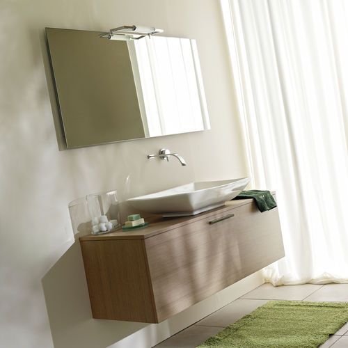 Wandhängender Waschtisch-Unterschrank - IGUAZU: 120 - PROGETTOBAGNO - Eiche / Keramik / modern