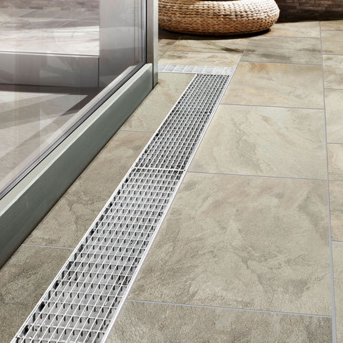 Gitter-Abflussrinne - PROCOLINE - PROLINE - Aluminiumgitter / bodenstehend / für Terrasse