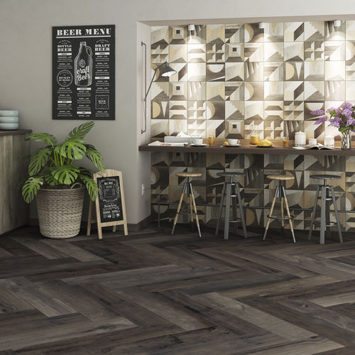 Feinsteinzeugfliesen - ASPEN : DARK - Ceramica Rondine - Struktur / in Naturoptik / für den Innenraum