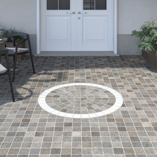 Feinsteinzeugfliesen - GRIGIO ARCO  & GRIGIO LINEARE - Ceramica Rondine - Struktur / für Außenbereich / für Garten