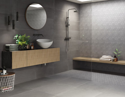 Feinsteinzeugfliesen - DARK Series - Ceramica Rondine - poliert / Struktur / für den Innenraum
