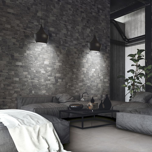 Feinsteinzeugfliesen - DARK - Ceramica Rondine - Relief / 3D / für den Innenraum