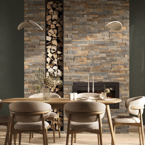 Feinsteinzeugfliesen - QUARZITE - Ceramica Rondine - Relief / 3D / für den Innenraum
