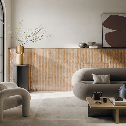 Feinsteinzeugfliesen - SALMON - Ceramica Rondine - Hochglanz / für den Innenraum / für Wohnzimmer