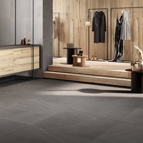 Feinsteinzeugfliesen - DARK - Ceramica Rondine - poliert / für den Innenraum / für Wohnzimmer