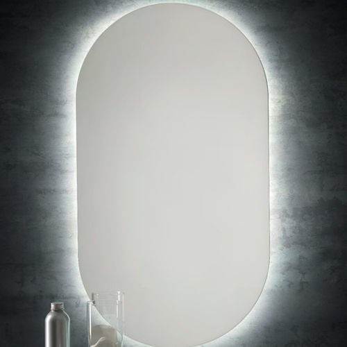 Wandmontierter Spiegel für Badezimmer - LV01 - STILHAUS - modern / oval / vertikal