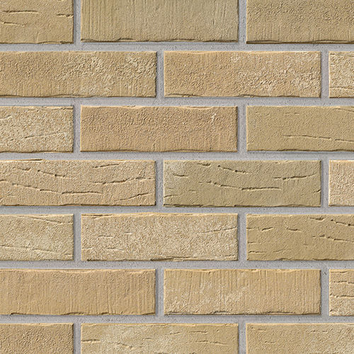 Klinkerriemchen - 371 SILBERBEIGE  - STRÖHER - für Fassaden / verklebt / modern