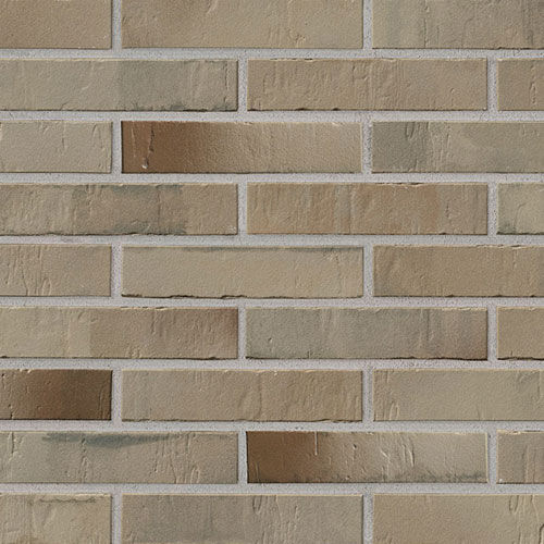 Klinkerriemchen - 483 BRAUNBRAND - STRÖHER - für Fassaden / verklebt / modern