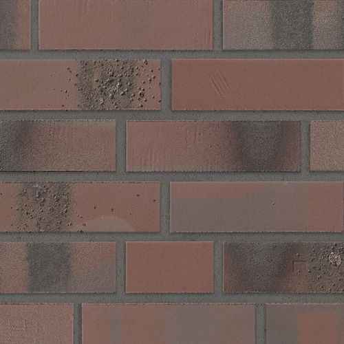 Klinkerriemchen - 655 VIOLETTROT  - STRÖHER - für Fassaden / verklebt / für neuen Unterbau