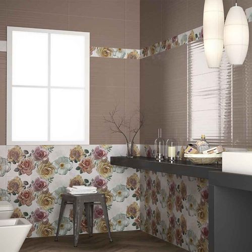 Feinsteinzeugfliesen - DECOR BRISTOL - TERRACOTA - Hochglanz / für den Innenraum / für Badezimmer