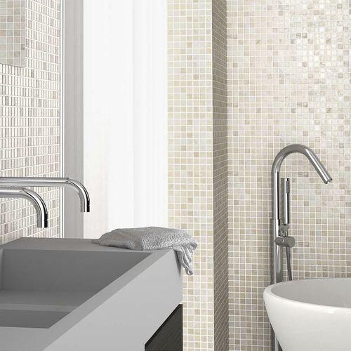 Feinsteinzeug-Mosaikfliese - MOSELLE - TERRACOTA - Hochglanz / für den Innenraum / für Badezimmer
