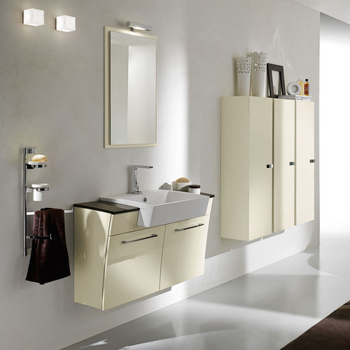 Wandhängender Waschtisch-Unterschrank - AMORGOS H60SI - TULLI ZUCCARI - Holz / Glas / modern