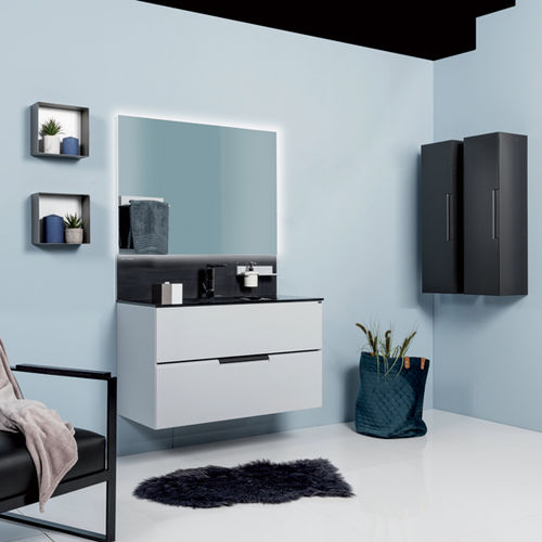 Wandhängender Waschtisch-Unterschrank - MAGNETIQUE - TULLI ZUCCARI - Holz / modern / ohne Tür