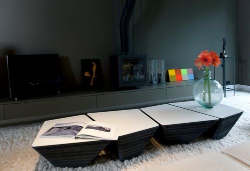 Moderner Couchtisch - STONE - Odesi. Dutch Design Online - Holz / quadratisch / für Privatgebrauch