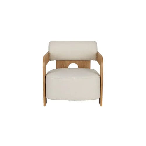 Moderner Sessel - Oolong - Zuiver - Stoff / Eiche / blau