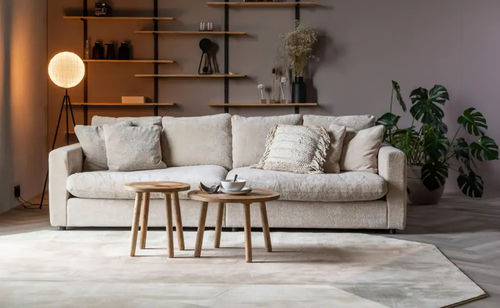 Modernes Sofa - Sense  - Zuiver - Leinen / Polyester / mit Armlehnen