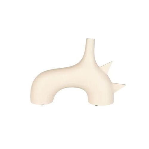 Moderne Vase - Sting  - Zuiver - Aluminium / handgefertigt / beige