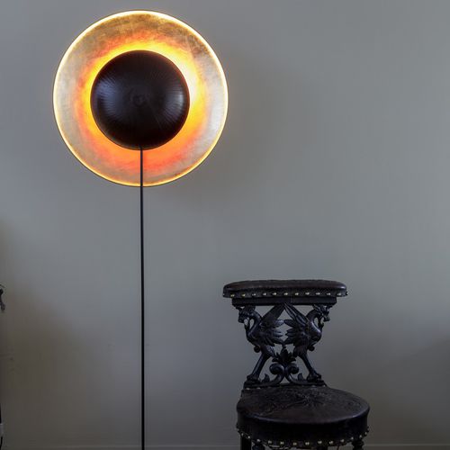 Stehleuchte - ÉCLIPSE - CÉLINE WRIGHT  - Stahl / Kupfer / Japanpapier