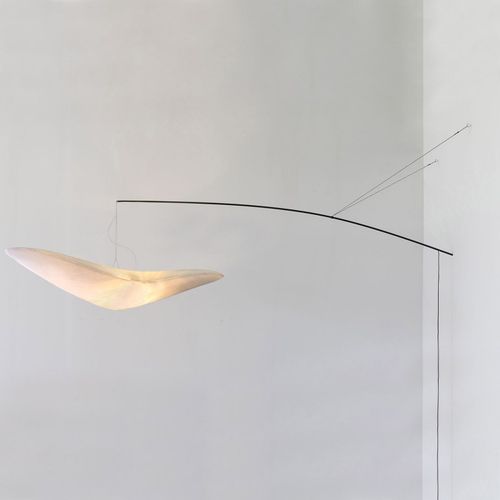 Moderne Wandleuchte - L'OISEAU PERCHÉ - CÉLINE WRIGHT  - für den Innenraum / Stahl / Japanpapier