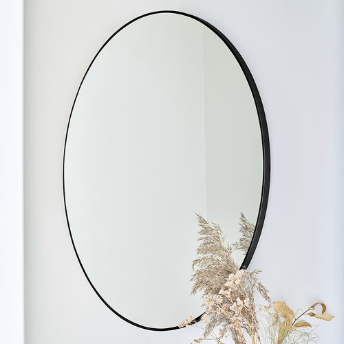 Wandmontierter Spiegel - Hoop Black M - DEKNUDT MIRRORS  - modern / rund / Metall