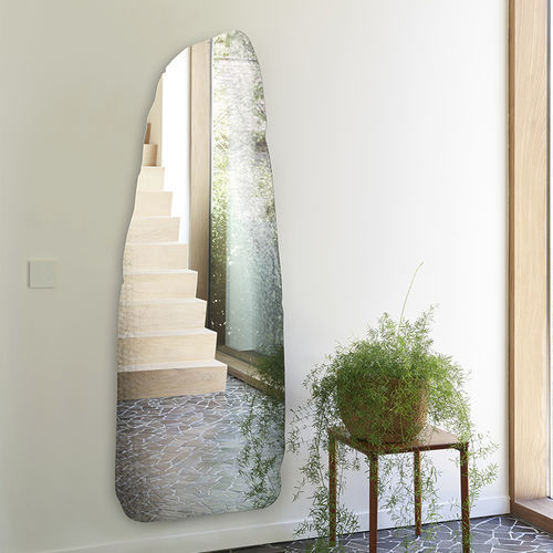 Wandmontierter Spiegel - Rocca - DEKNUDT MIRRORS  - modern / silberfarben / vertikal