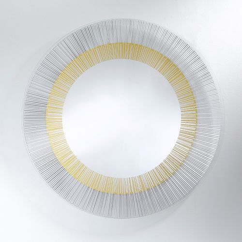 Wandmontierter Spiegel - Yoko Bronze - DEKNUDT MIRRORS  - modern / rund / transparent