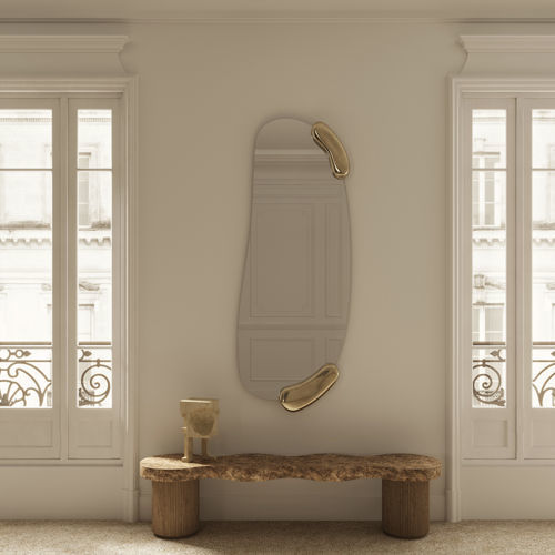 Wandmontierter Spiegel - Calco Gold Hall - DEKNUDT MIRRORS  - für Wohnungen / für Hotelzimmer / für Restaurants