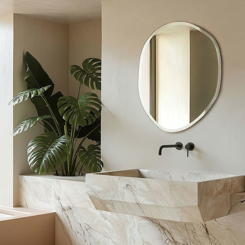 Wandmontierter Spiegel für Badezimmer - PURE M - DEKNUDT MIRRORS  - hängend / für sanitäre Anlagen / für Privatgebrauch