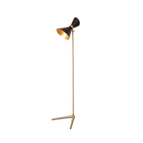 Stehleuchte - PEGGY UP & DOWN - GONG - Messing / modern / mit Kabel