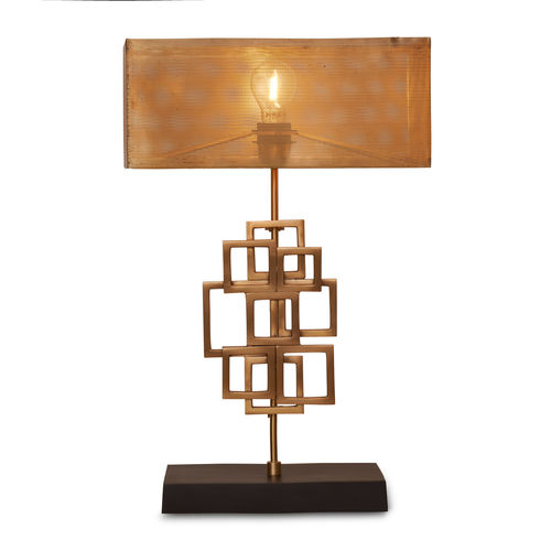 Tischlampe - SEDNA  - GONG - Messing / Maschen / modern