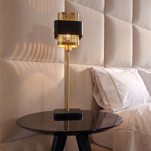 Tischlampe - TARYA - GONG - Messing / modern / mit Kabel