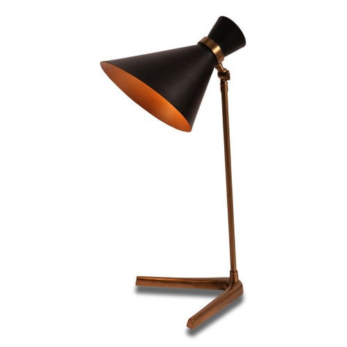 Tischlampe - PEGGY - GONG - Messing / modern / mit Kabel