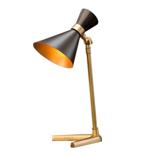 Nachttischlampe - PEGGY - GONG - Messing / modern / mit Kabel