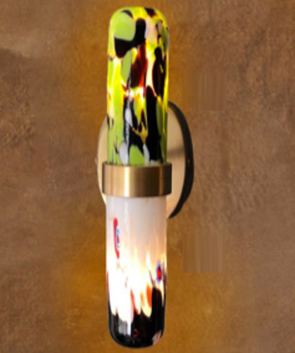 Wandleuchte / originelles Design - MURANO PILL SMALL - GONG - für den Innenraum / Glas / Messing