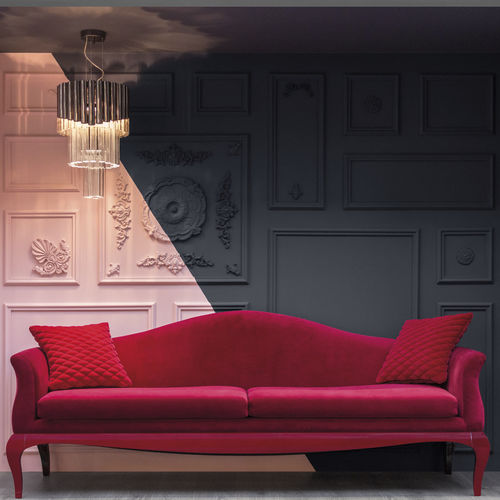 Klassisches Sofa - Deluxe - Jetclass - Stoff / mit Armlehnen / mit abnehmbarem Kissen