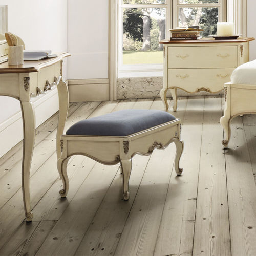Stil-Polsterbank - Glamour - Jetclass - Stoff / Leder / Gestell aus lackiertem Holz