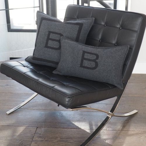 Kissen für Sofas - B-LOGO  - BALMUIR  - rechteckig / Motiv / Wolle