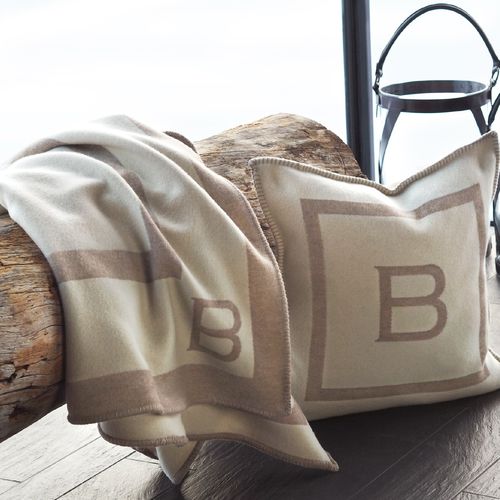 Wolle-Plaid - B-LOGO   - BALMUIR 