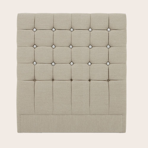 Kopfteil für Doppelbetten - OPERA BUTTON - NADA DEBS - Chesterfield / Leinen / beige