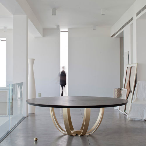Designtisch / originell - WEB - NADA DEBS - Eiche / Gestell aus Stahl / Gestell aus Eiche