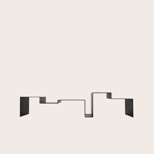 Couchtisch / originelles Design - SCULPTURE - NADA DEBS - amerikanischer Nussbaum / Stahl / Gestell aus Stahl