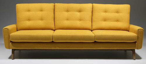 Modernes Sofa - CLIVE - ORIOR BY DESIGN LTD - Stoff / gelb / 3 Plätze